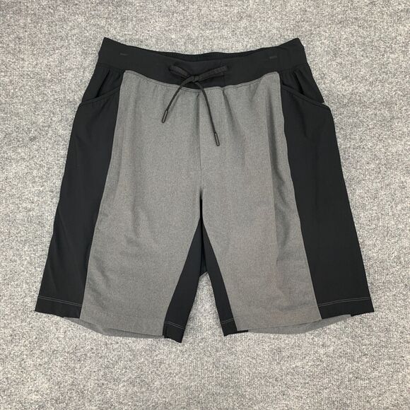 Lululemon Shorts Mens M Medium Black Gray Inner Lined Athletic Training Running - Picture 2 of 11
